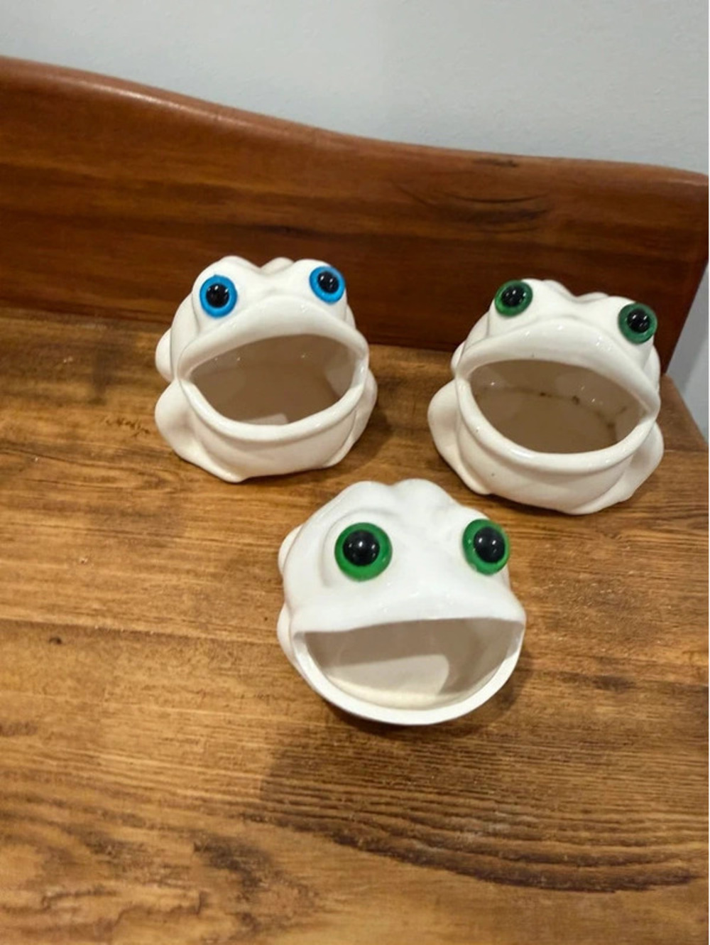 Vintage Ceramic Frog Sponge Holders Set of 3